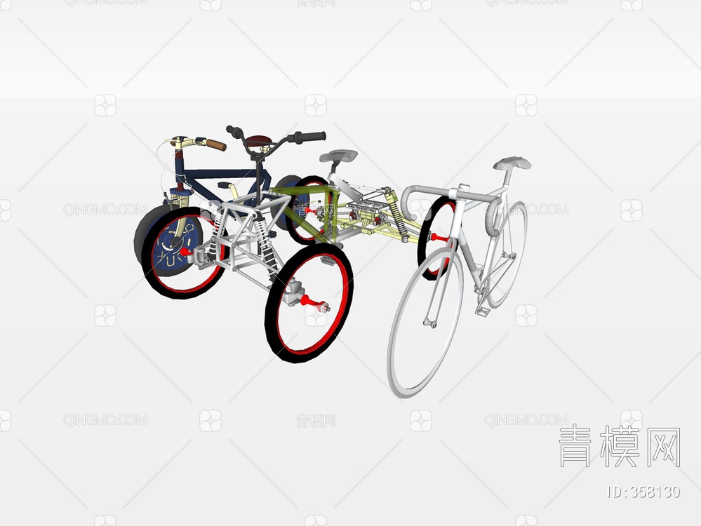 自行车SU模型下载【ID:358130】