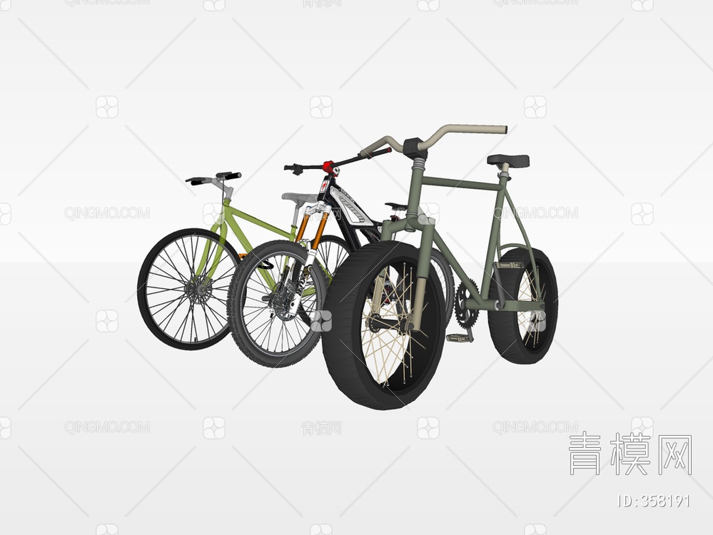自行车SU模型下载【ID:358191】