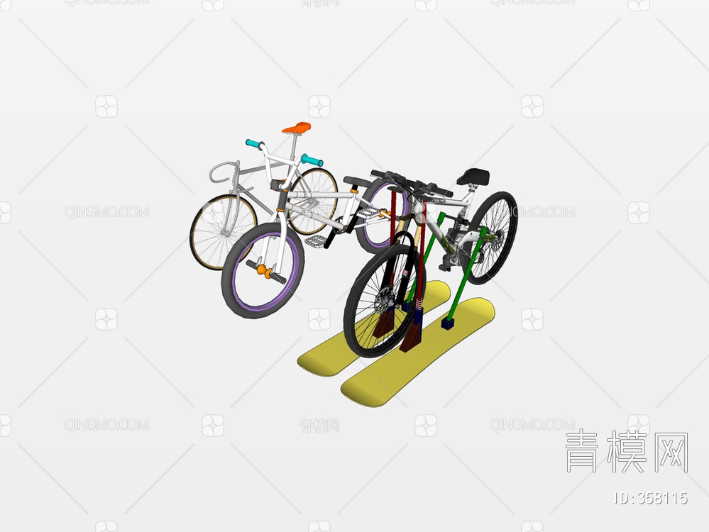 自行车SU模型下载【ID:358115】
