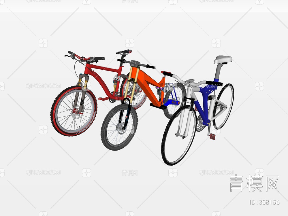 自行车SU模型下载【ID:358156】