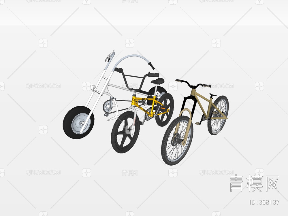自行车SU模型下载【ID:358137】