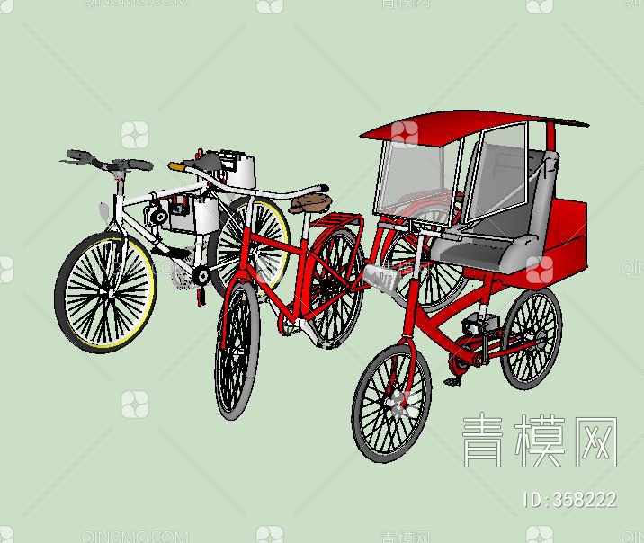 自行车SU模型下载【ID:358222】