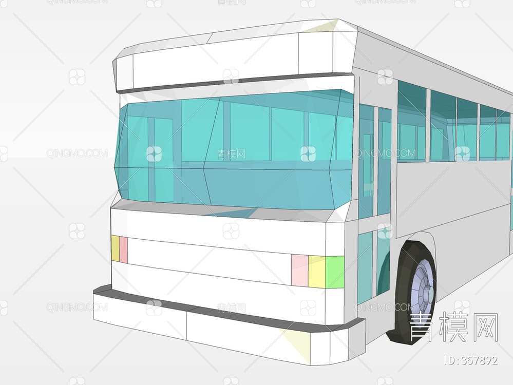 汽车公交车SU模型下载【ID:357892】