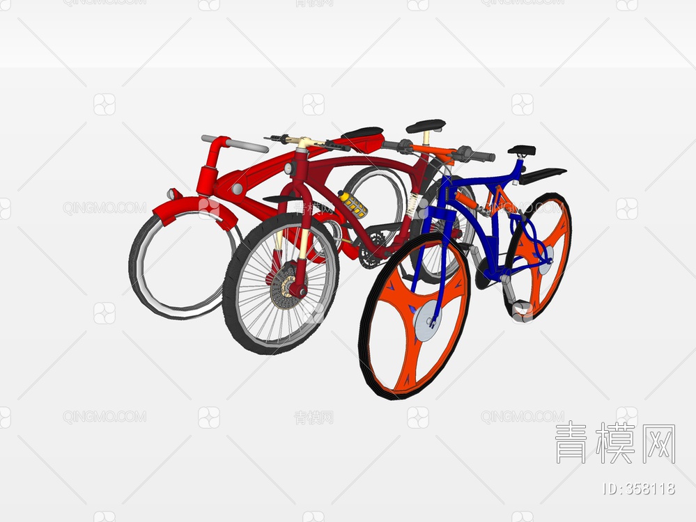 自行车SU模型下载【ID:358118】