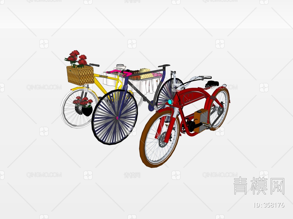 自行车SU模型下载【ID:358176】