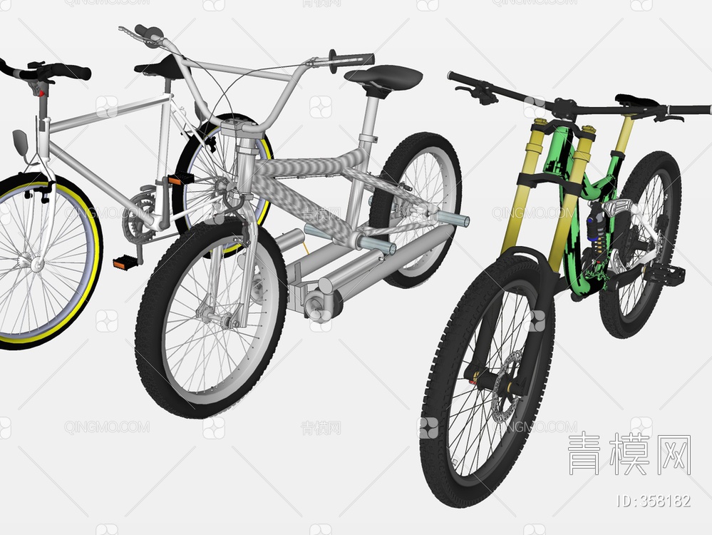 自行车SU模型下载【ID:358182】