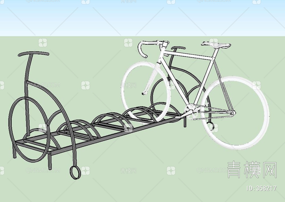 自行车架SU模型下载【ID:358217】