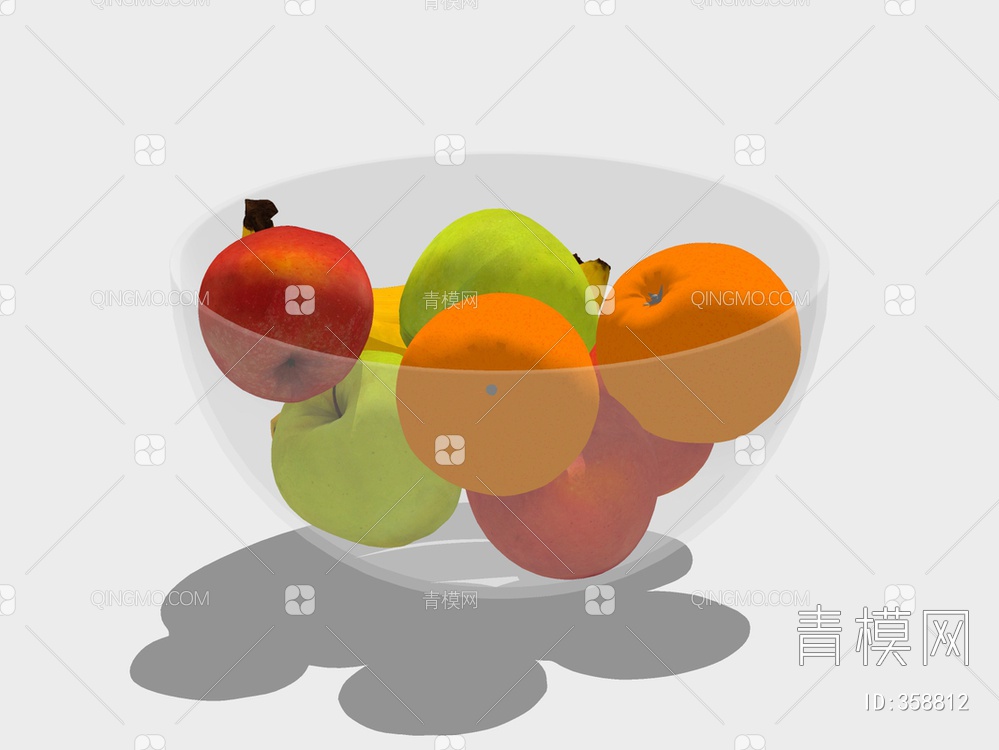 水果苹果橙子组合SU模型下载【ID:358812】