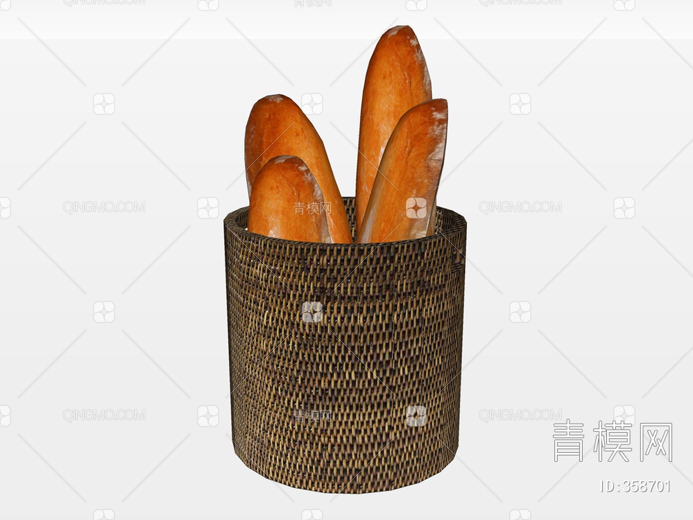长条面包SU模型下载【ID:358701】