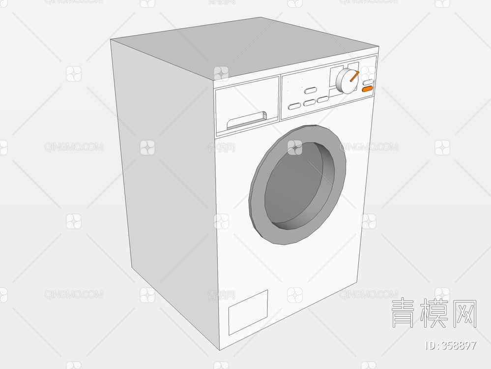 洗衣机SU模型下载【ID:358897】