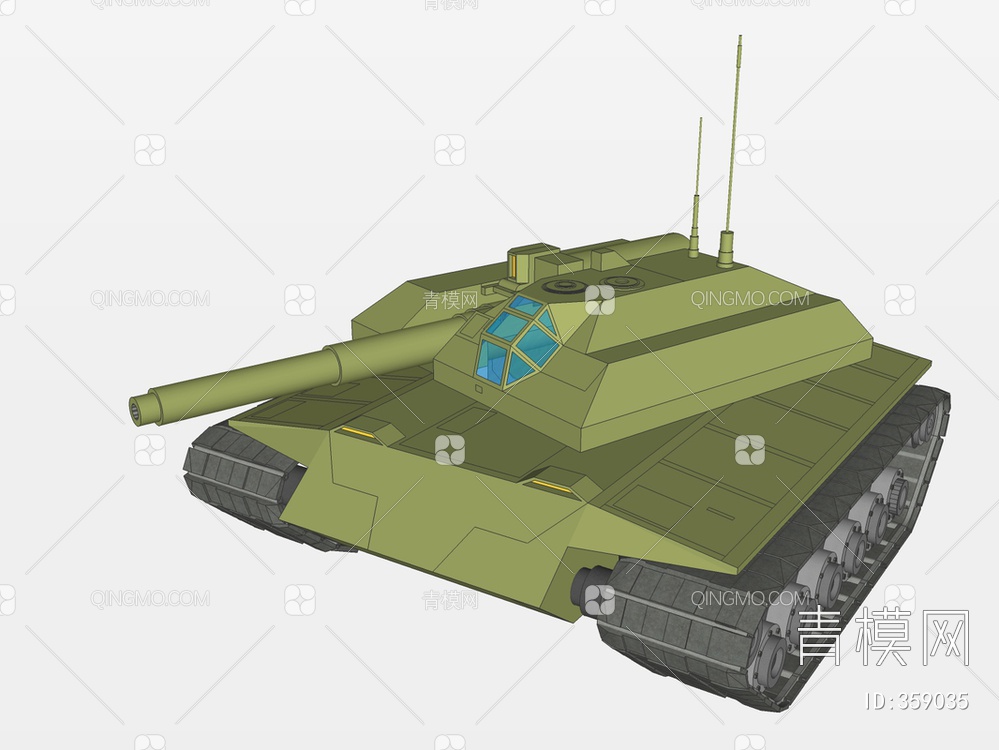 坦克装甲车SU模型下载【ID:359035】