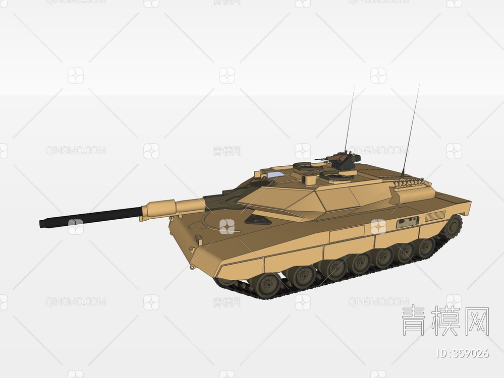 坦克装甲车SU模型下载【ID:359026】