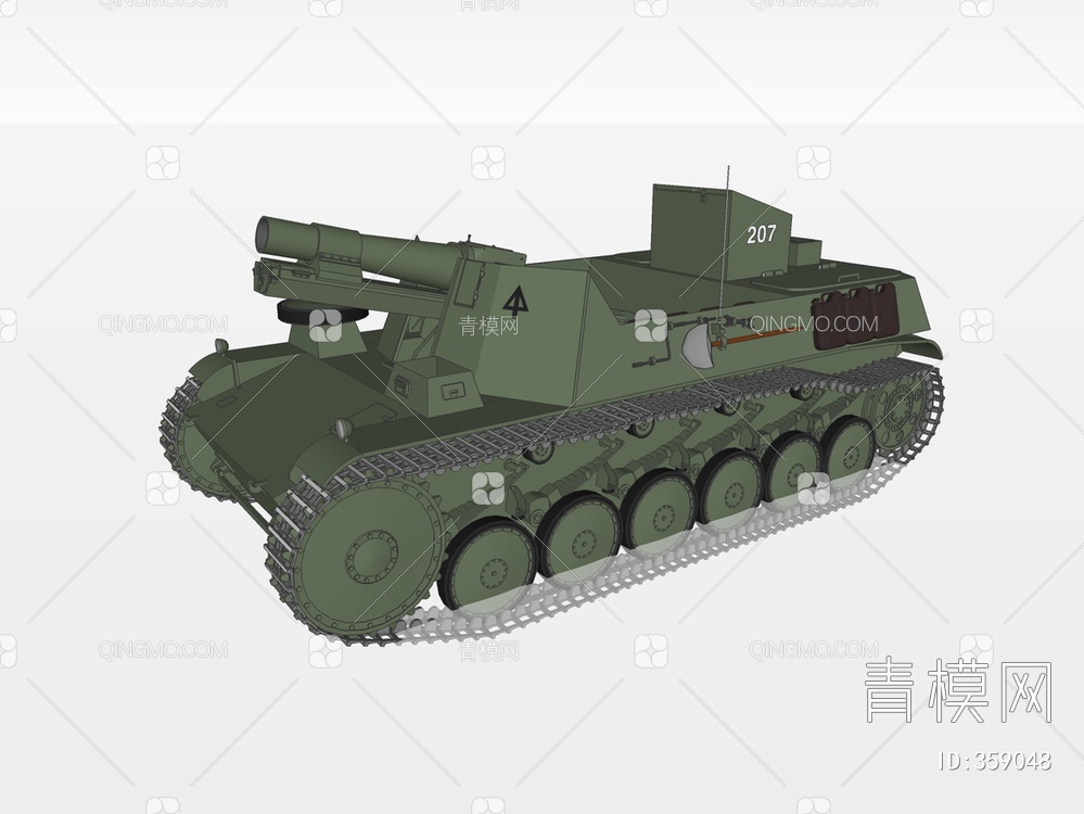 坦克装甲车SU模型下载【ID:359048】