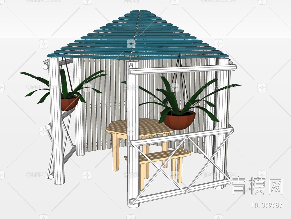 亭子SU模型下载【ID:359588】