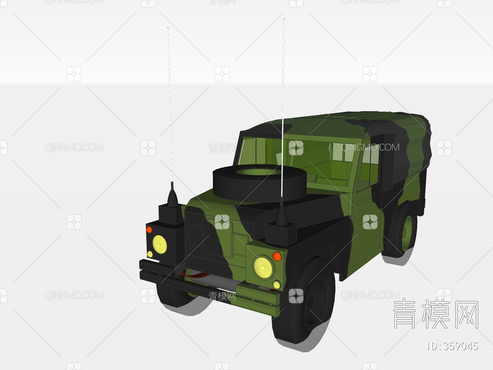 军用装甲车SU模型下载【ID:359045】