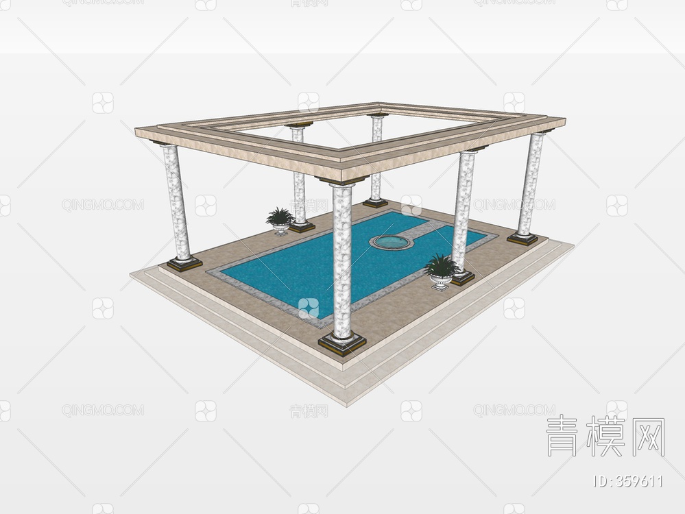 亭子SU模型下载【ID:359611】