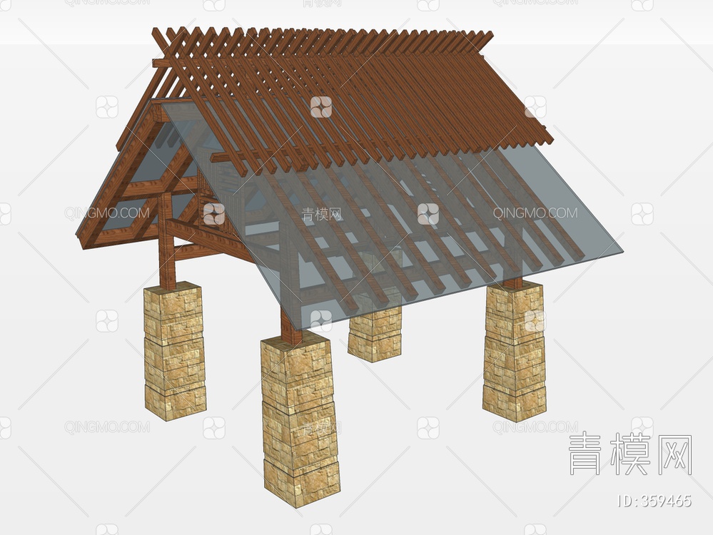 亭子SU模型下载【ID:359465】