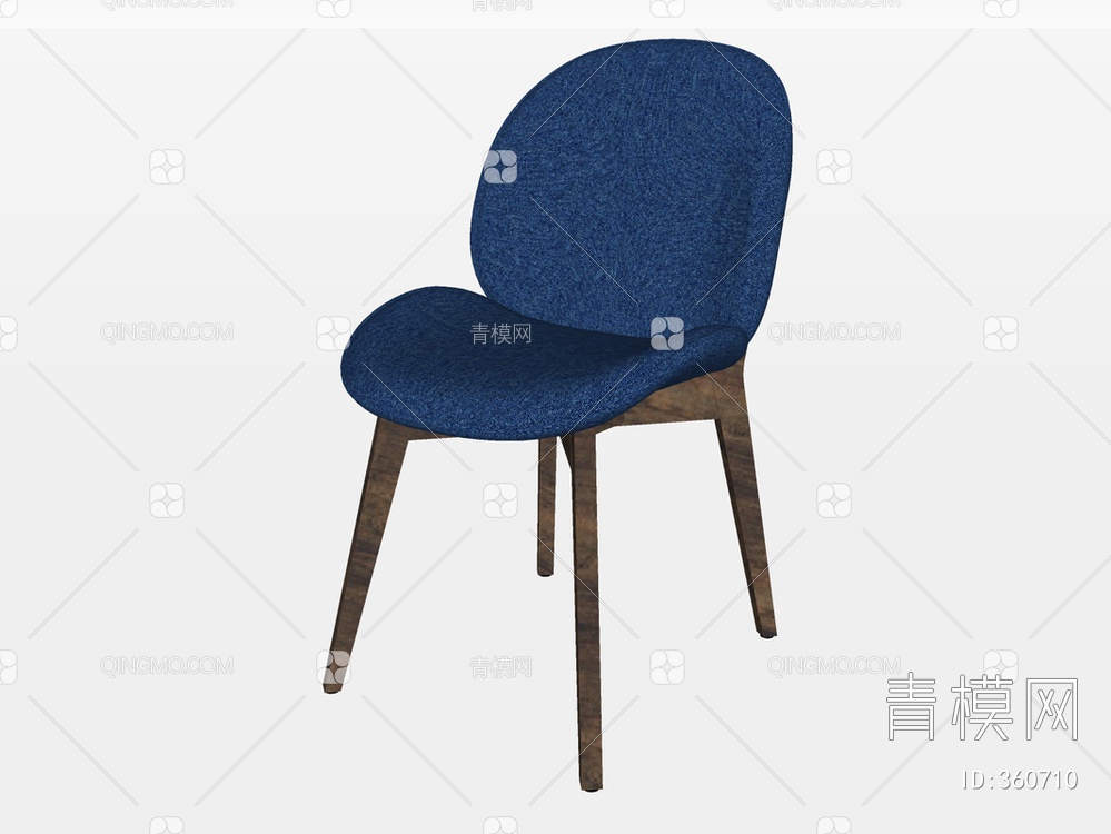 木纹单椅SU模型下载【ID:360710】