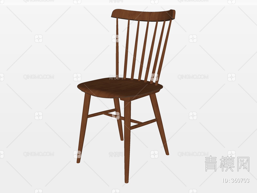木纹单椅SU模型下载【ID:360703】