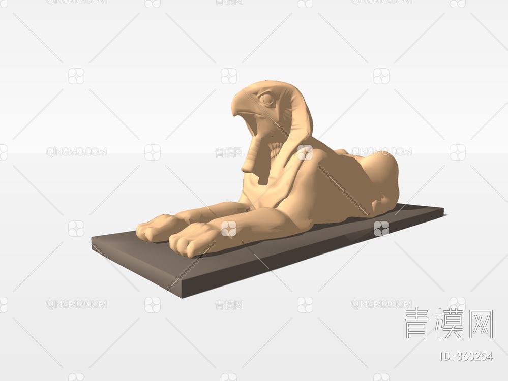 埃及雕塑SU模型下载【ID:360254】