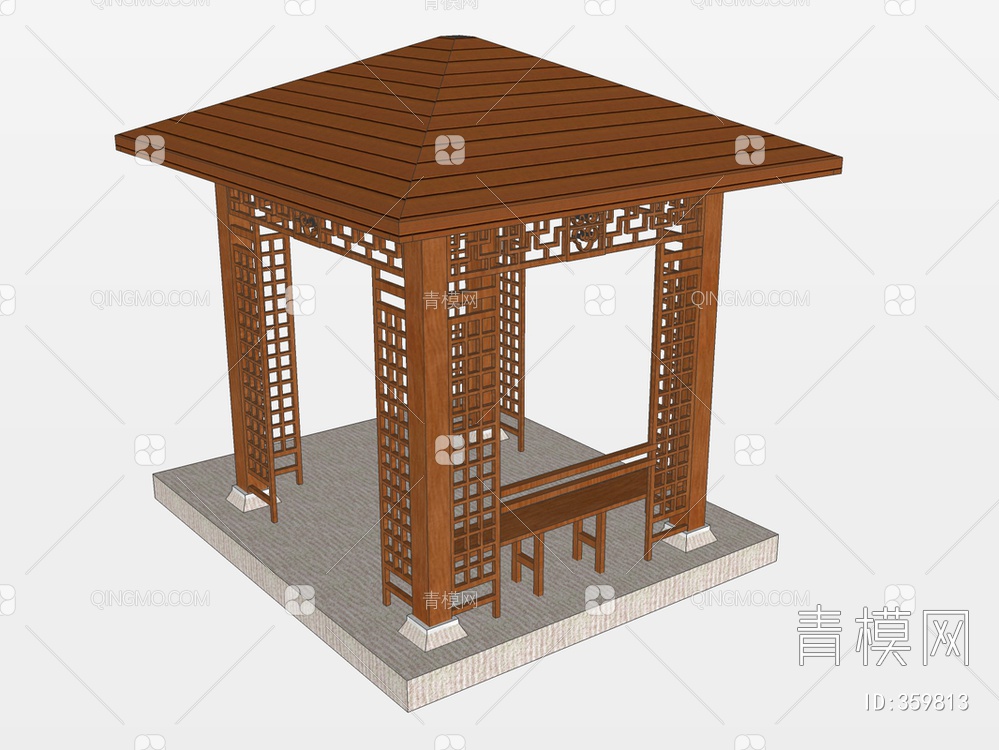 亭子SU模型下载【ID:359813】