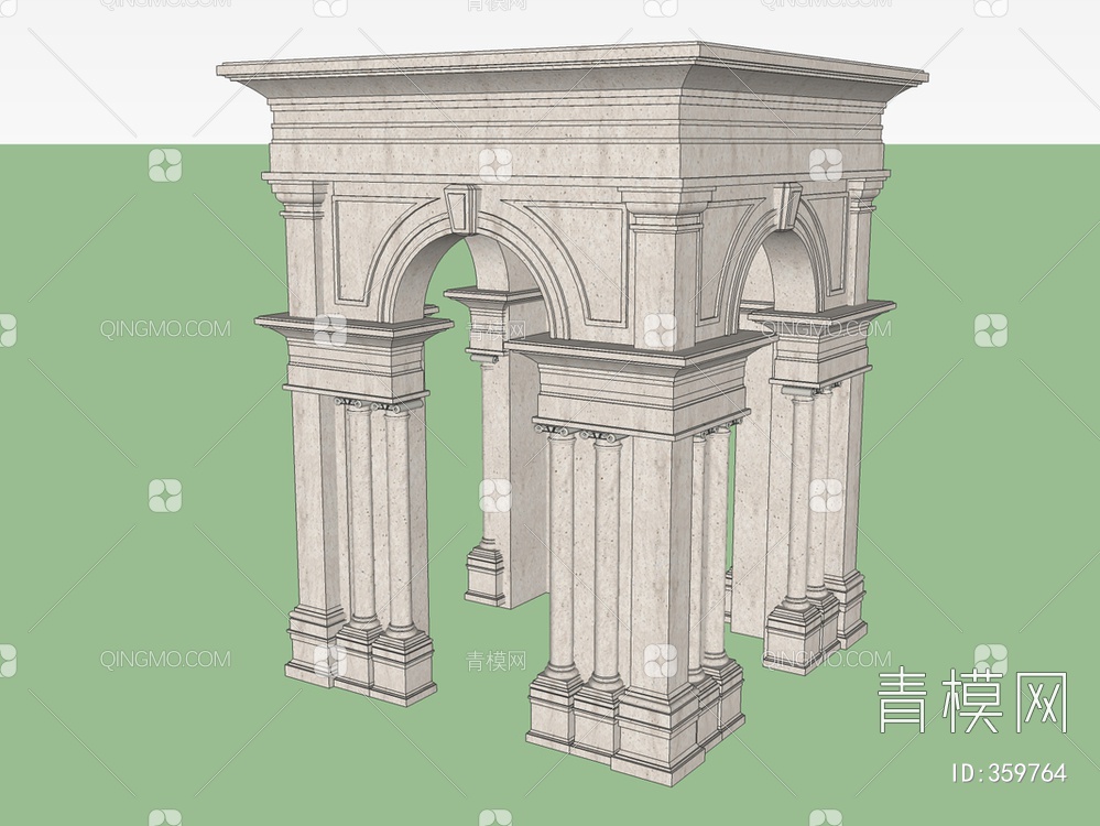 亭子SU模型下载【ID:359764】