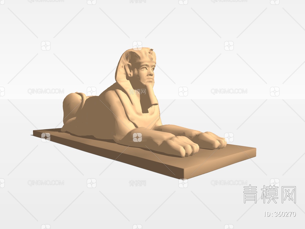 埃及雕塑SU模型下载【ID:360270】