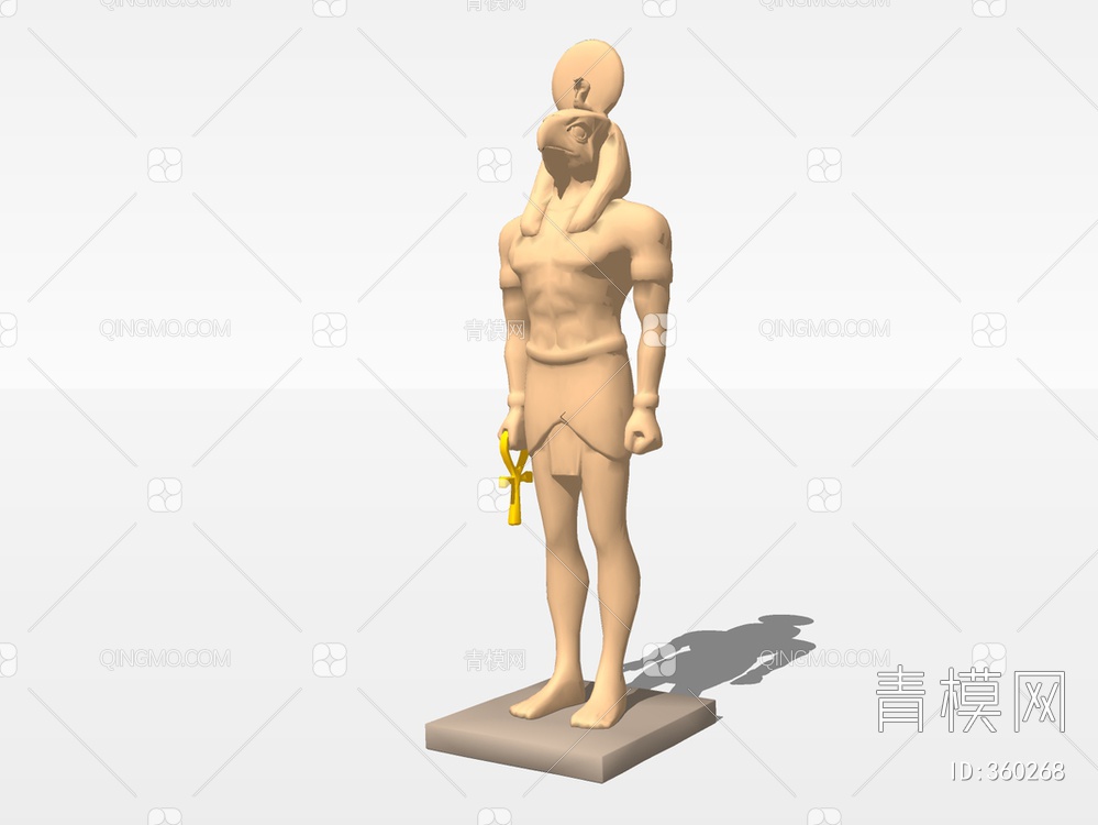 埃及雕塑SU模型下载【ID:360268】
