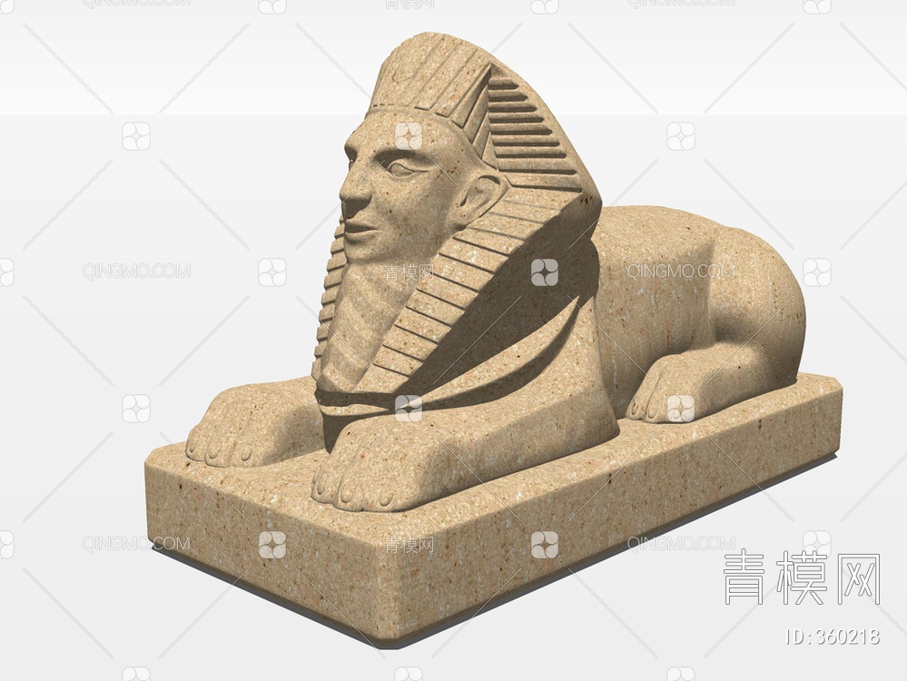 埃及雕塑SU模型下载【ID:360218】