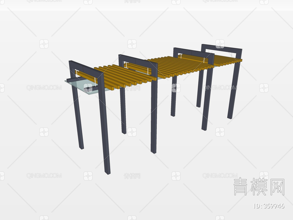 条形廊架SU模型下载【ID:359946】