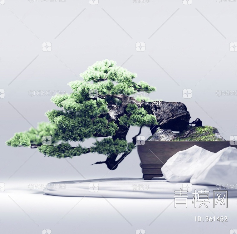 盆景盆栽3D模型下载【ID:361452】