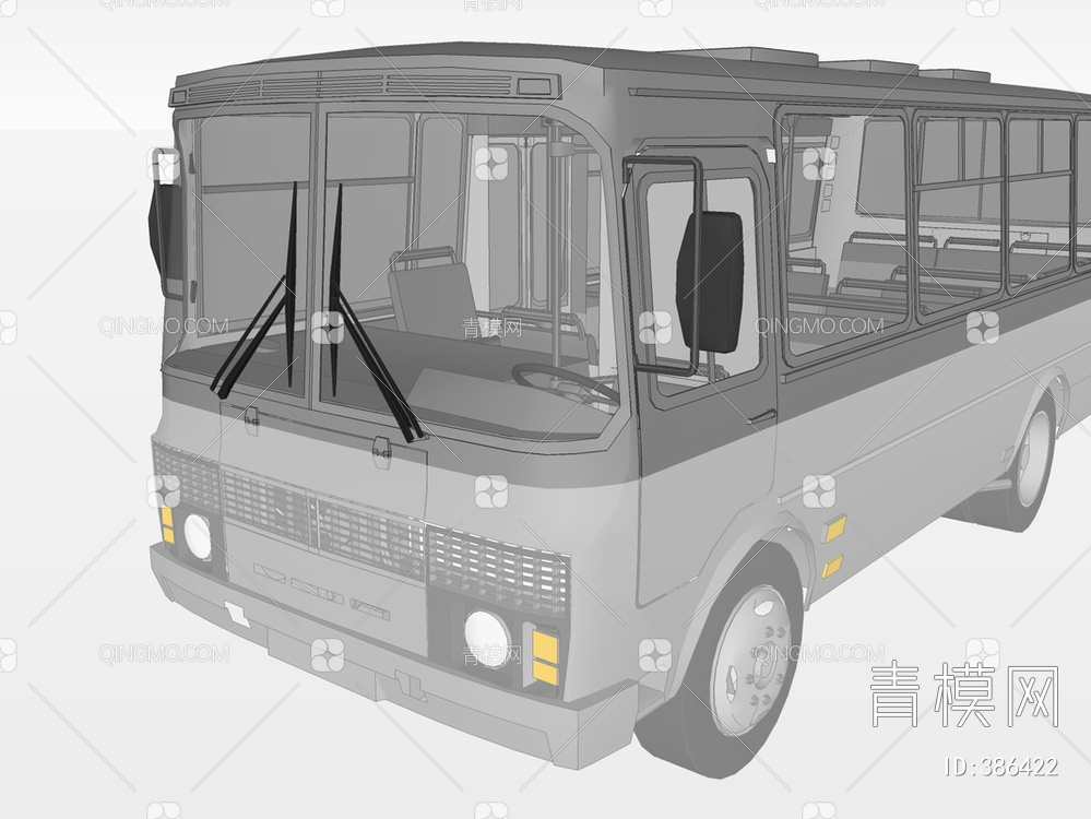 巴士车SU模型下载【ID:386422】
