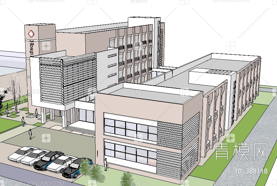 医院SU模型下载【ID:388118】
