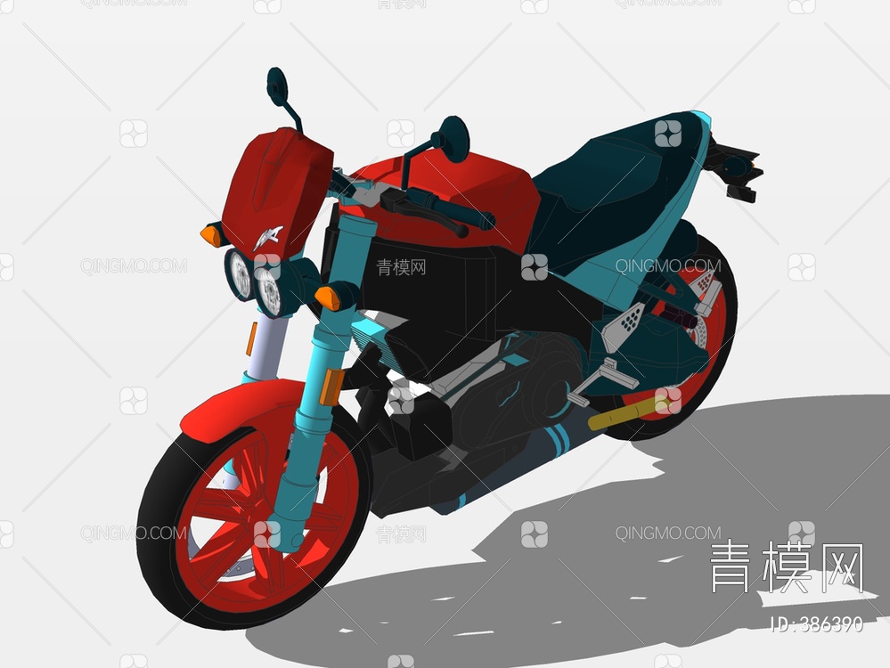 摩托车SU模型下载【ID:386390】