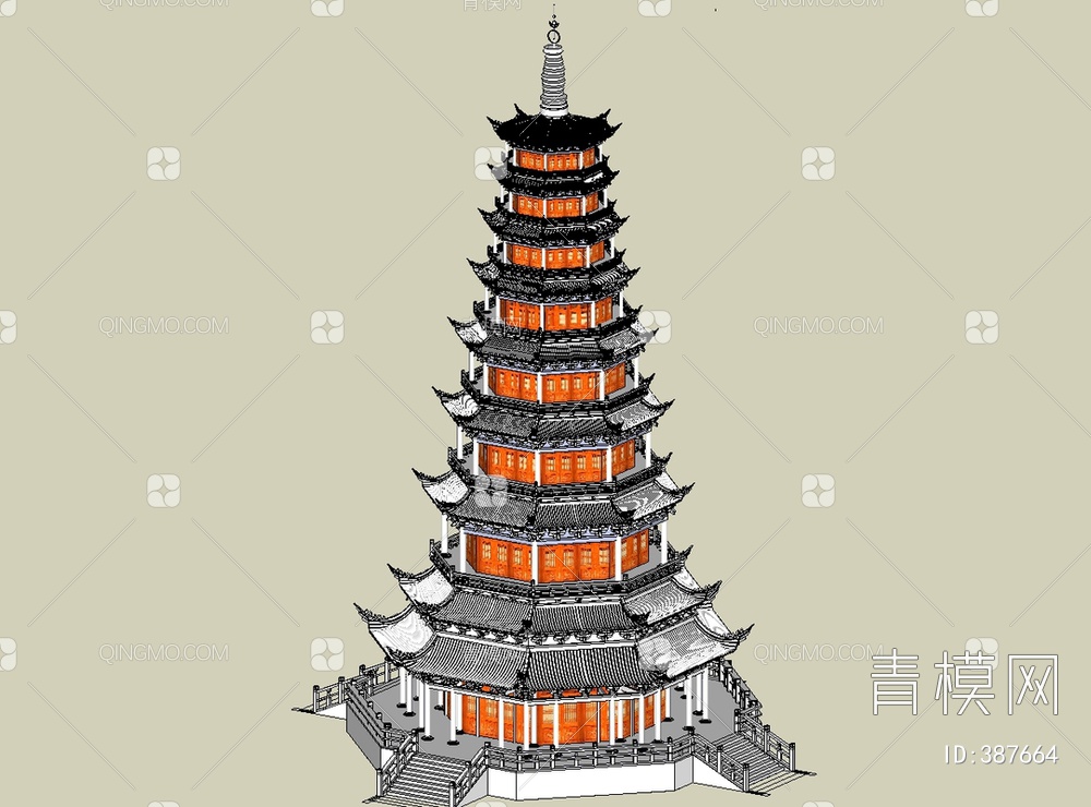 塔SU模型下载【ID:387664】