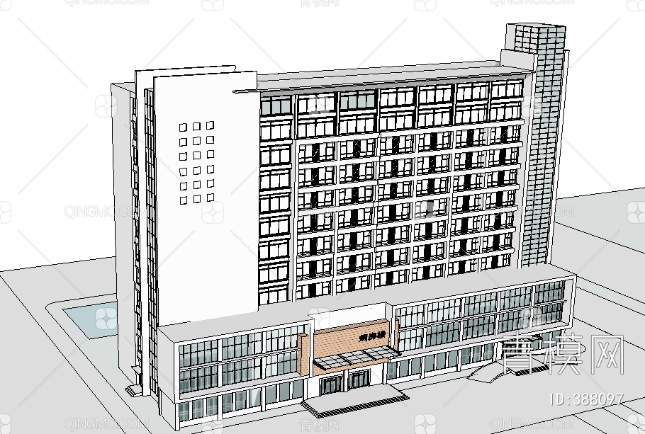 医院SU模型下载【ID:388097】