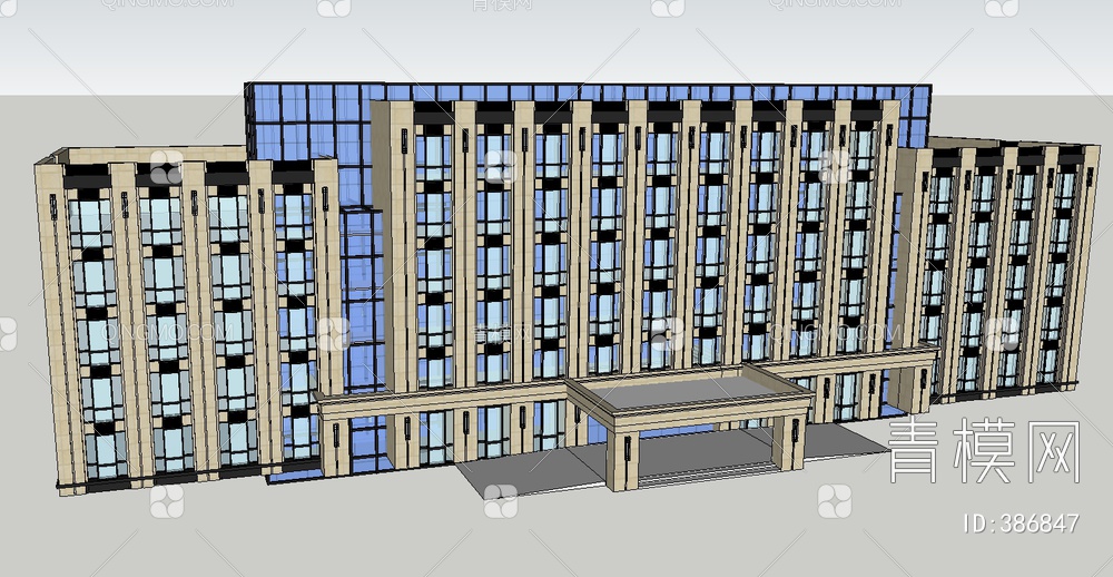 办公总部SU模型下载【ID:386847】