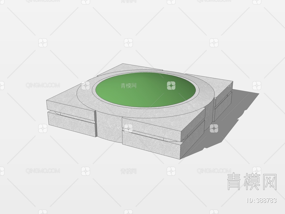 方形树池SU模型下载【ID:388783】
