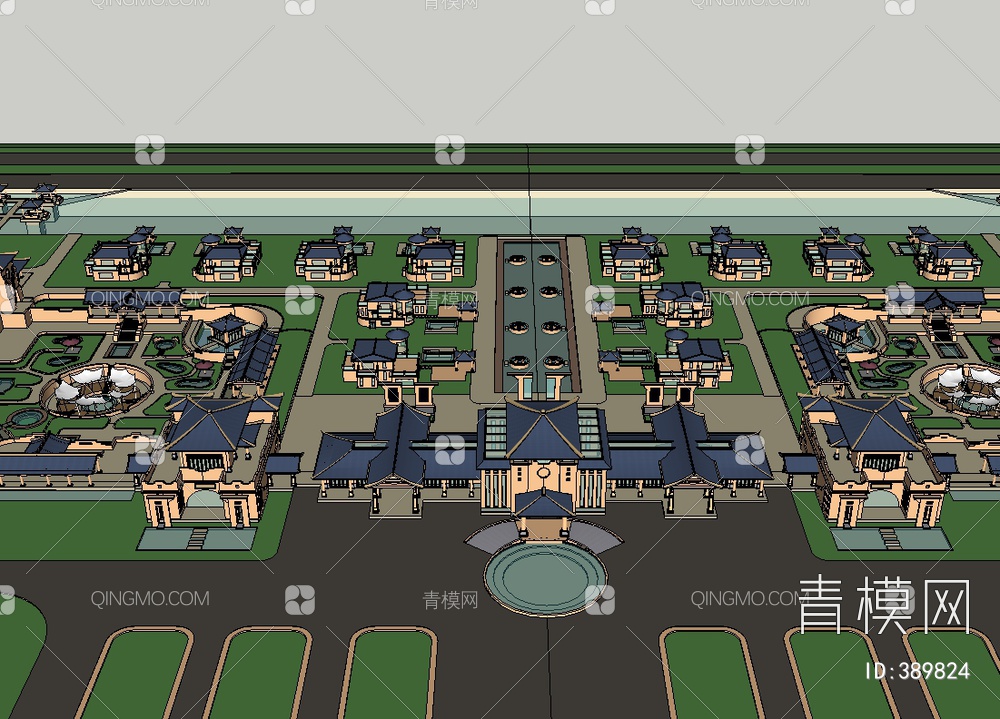 居住建筑SU模型下载【ID:389824】