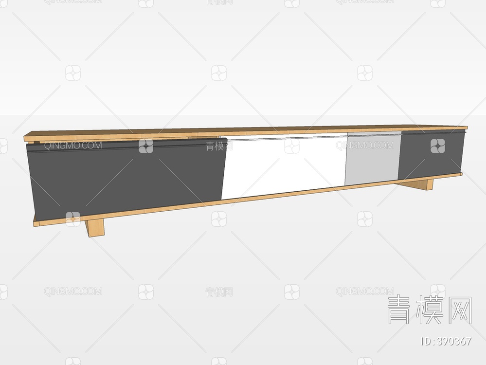 电视柜SU模型下载【ID:390367】