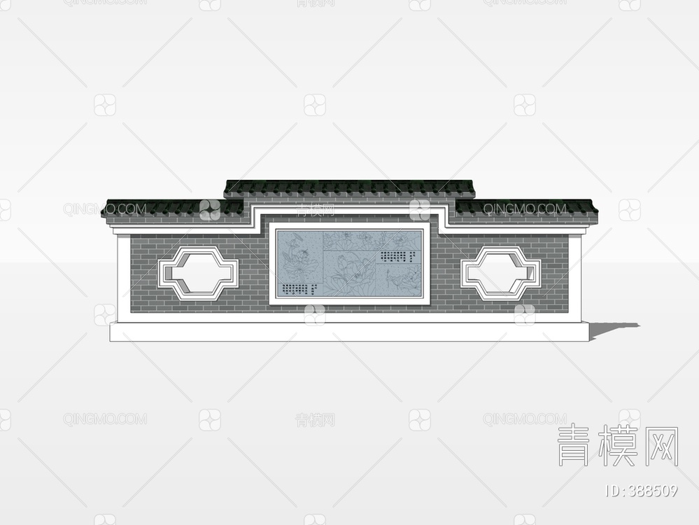 照壁SU模型下载【ID:388509】