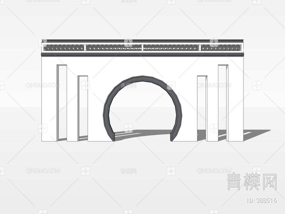月洞门SU模型下载【ID:388516】