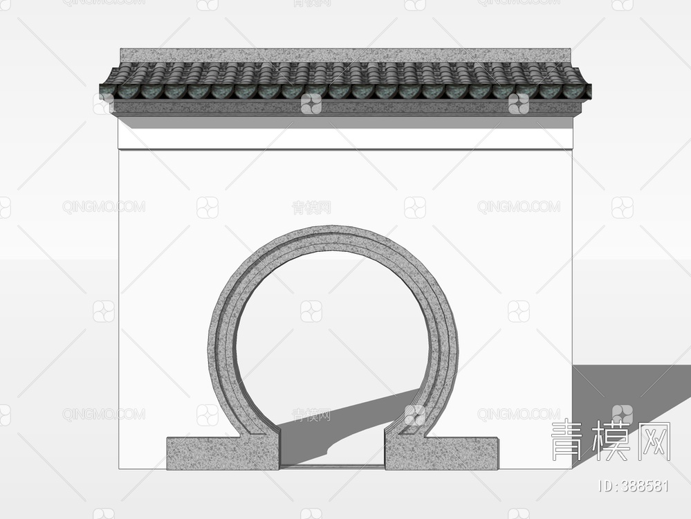 月洞门SU模型下载【ID:388581】