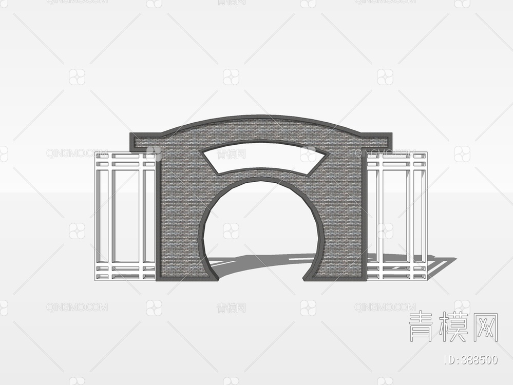 月洞门SU模型下载【ID:388500】