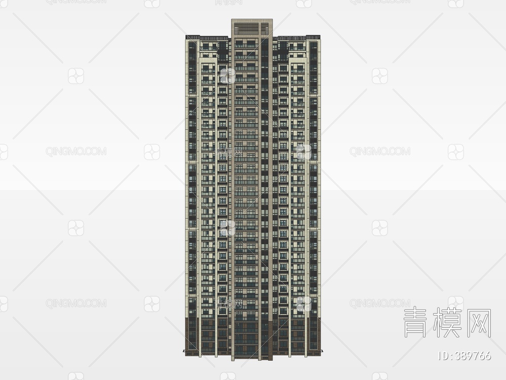 高层住宅SU模型下载【ID:389766】