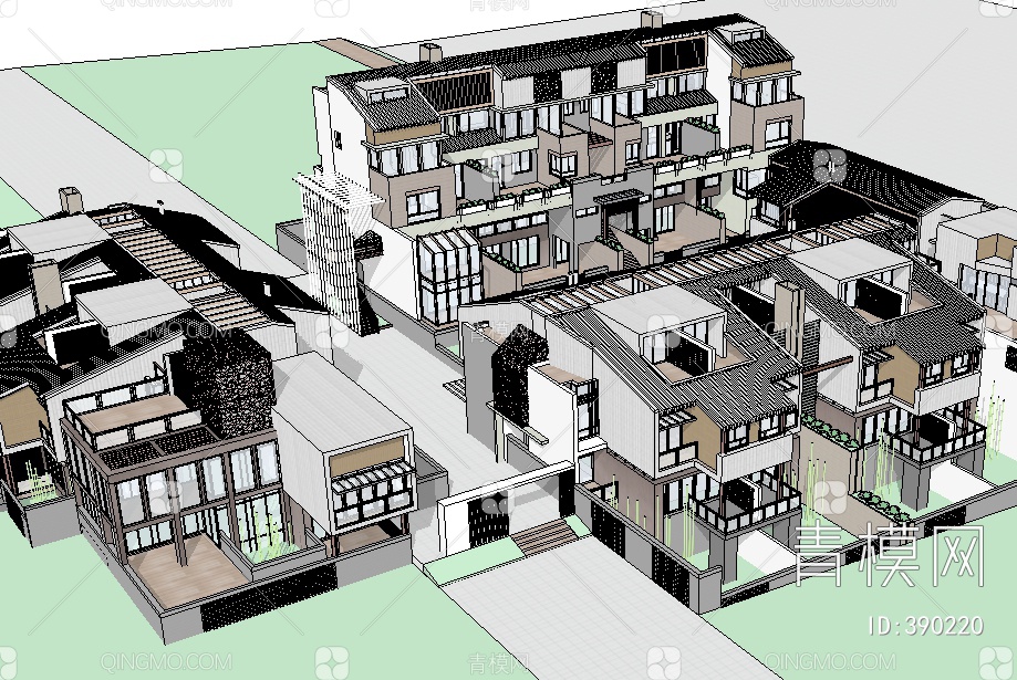 别墅SU模型下载【ID:390220】