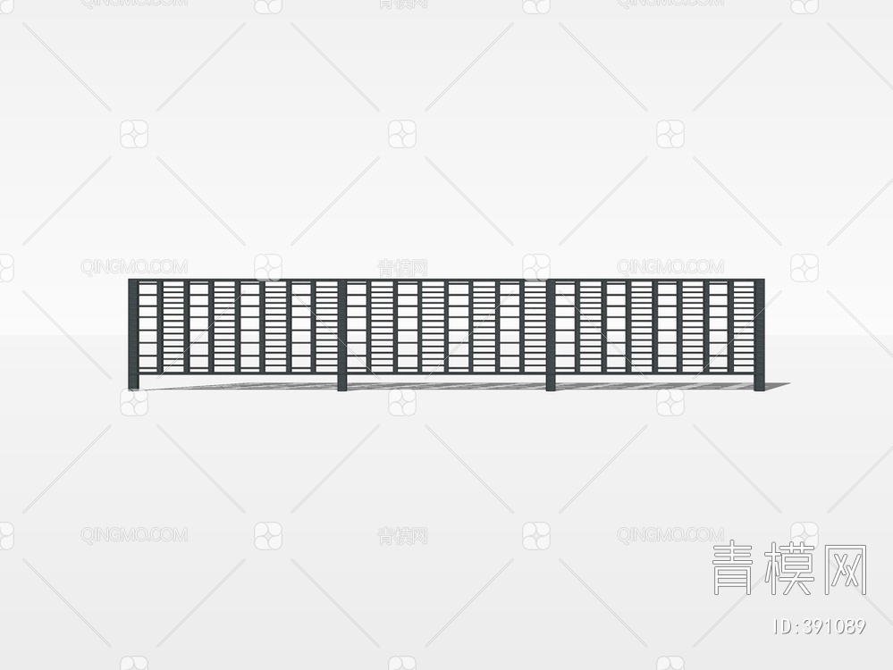 铁艺栏杆SU模型下载【ID:391089】