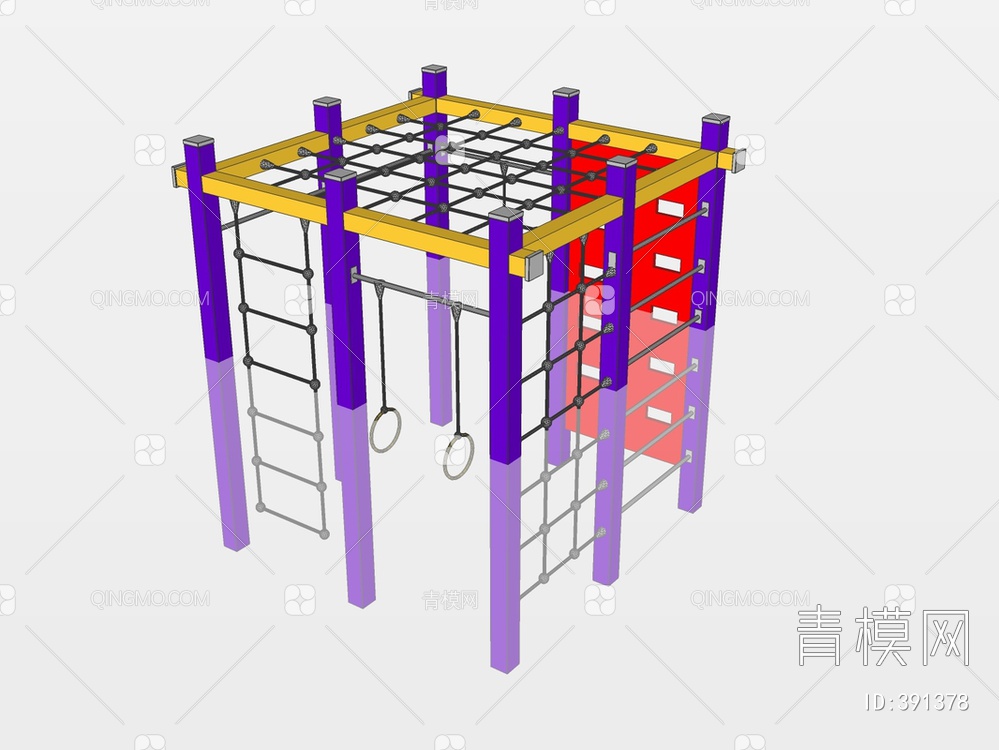 儿童游乐器材设施SU模型下载【ID:391378】