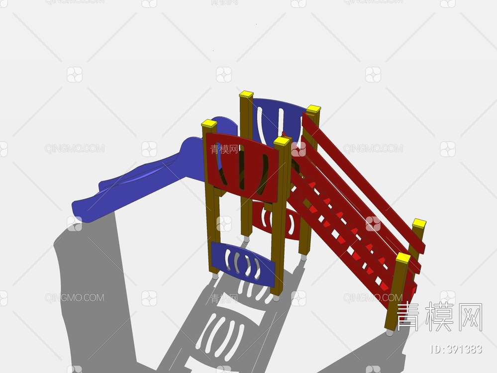 儿童滑滑梯SU模型下载【ID:391383】