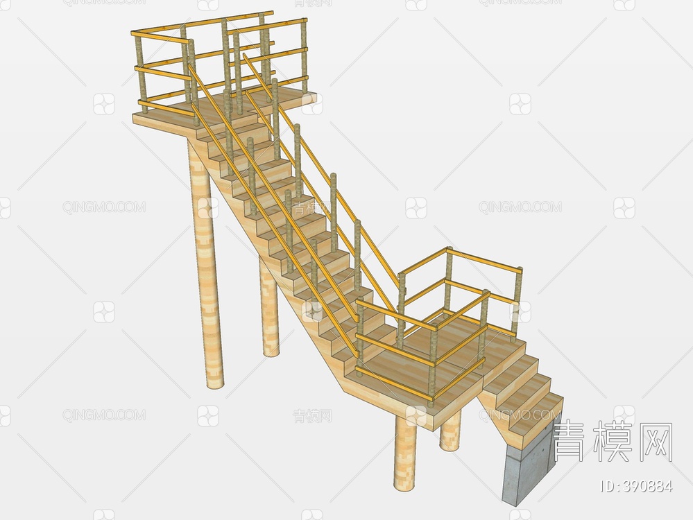 楼梯SU模型下载【ID:390884】